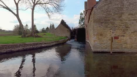 water mill wheel working