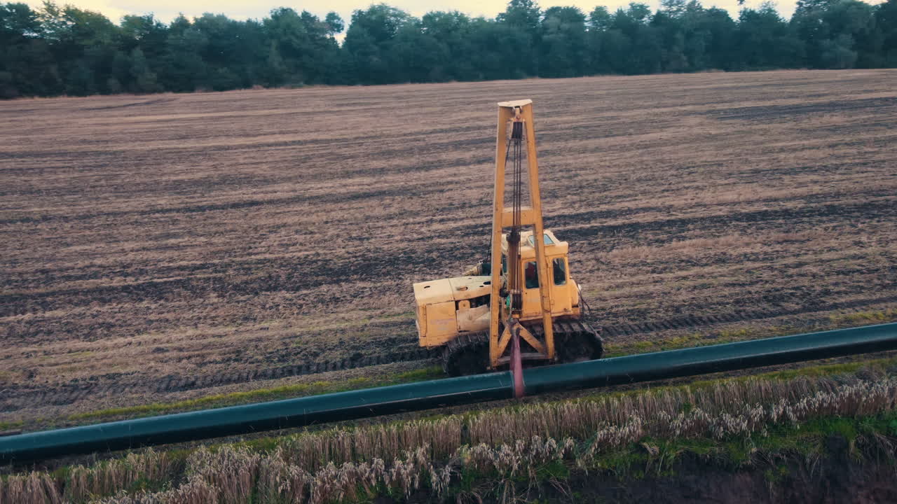 농촌 지역에서 파이프 라인 건설