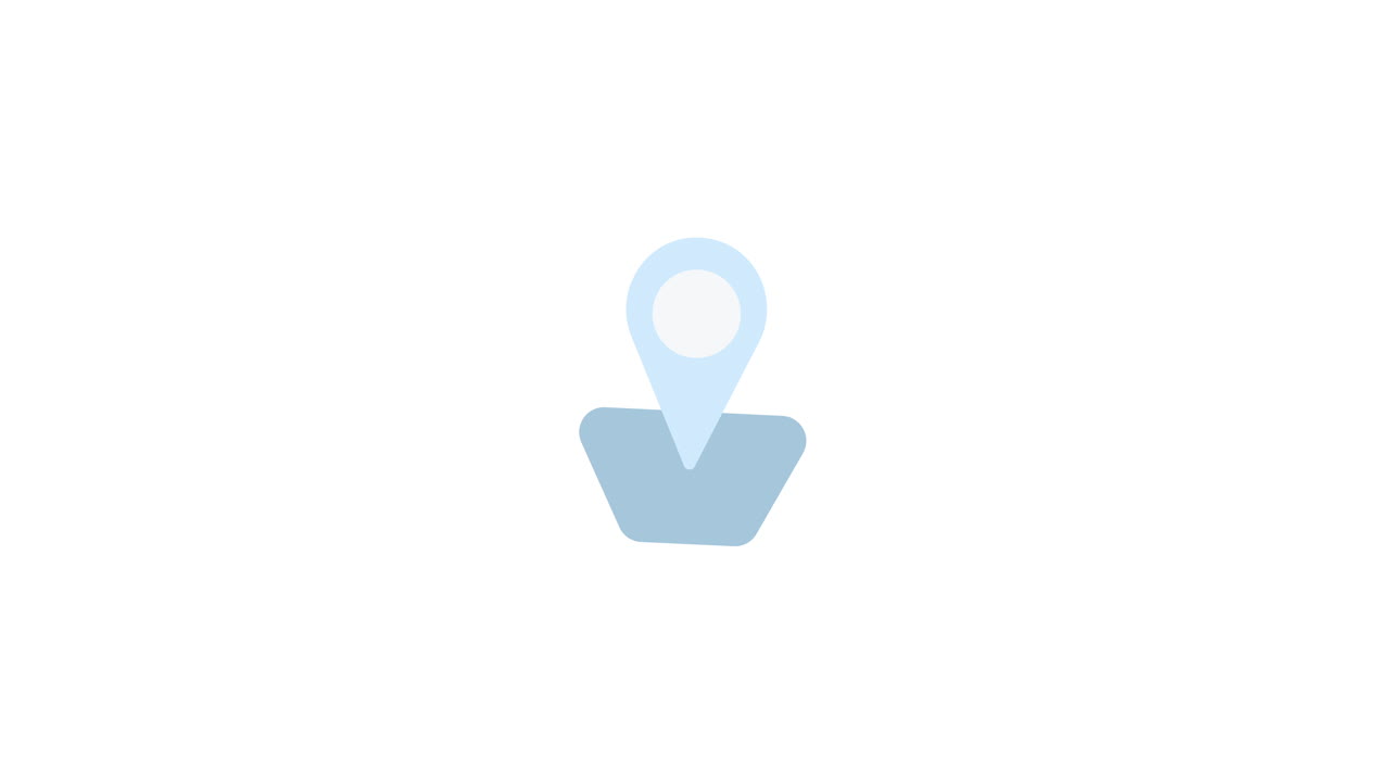 Animated Location Pin Icon Appearing and Disappearing
