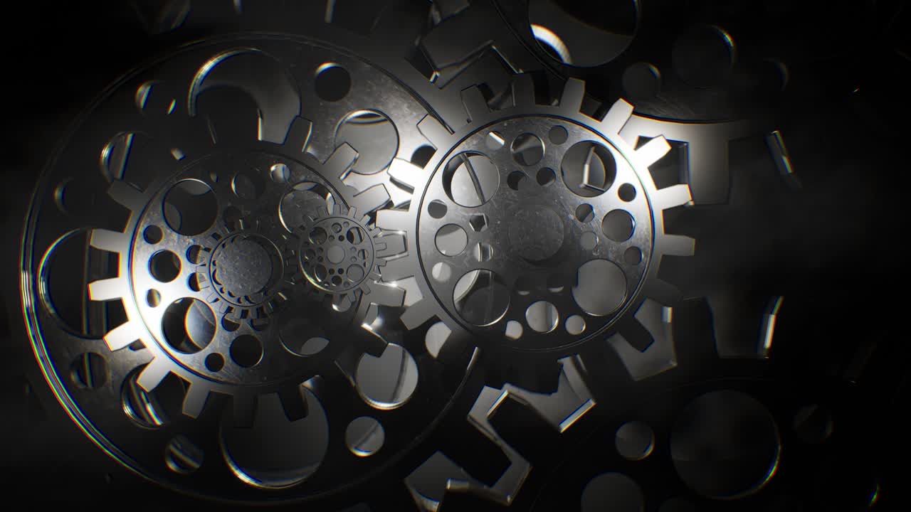 Gears And Cogs Rotating