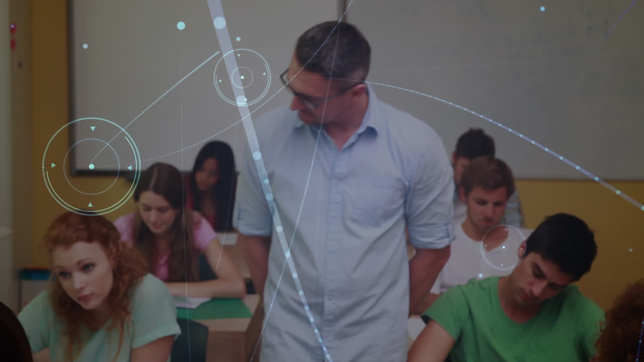 animación de la red de conexiones sobre el aprendizaje de los estudiantes