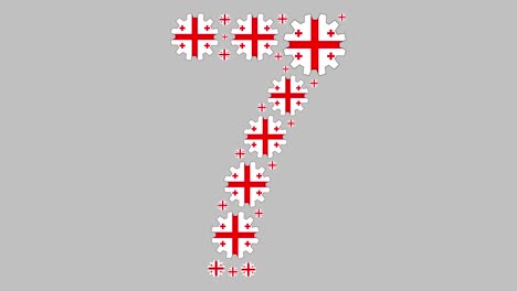 número siete georgiano