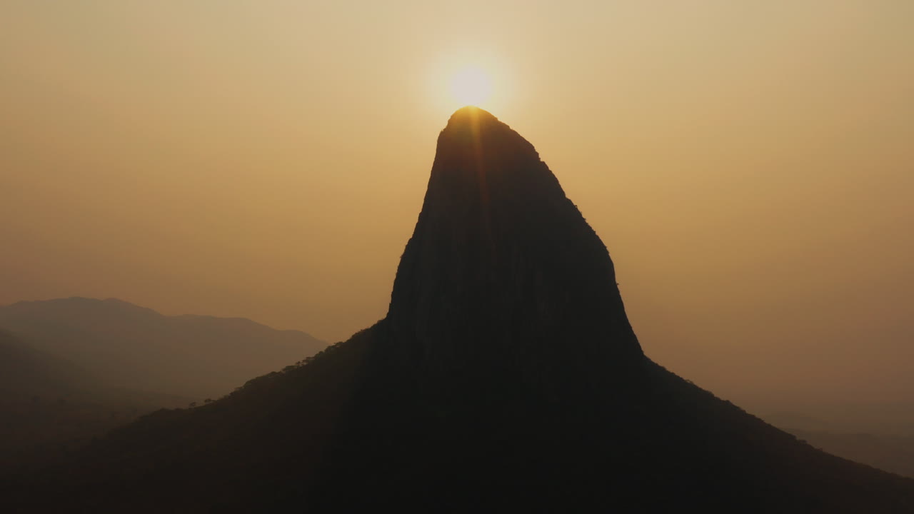 Waku Kungo, Traveling forward towards a large African rock, Angola, Africa 2