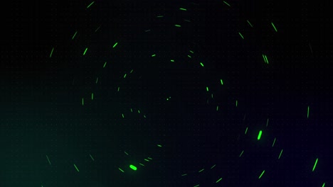 Animation-of-flashing-red-and-green-circles-on-black-background