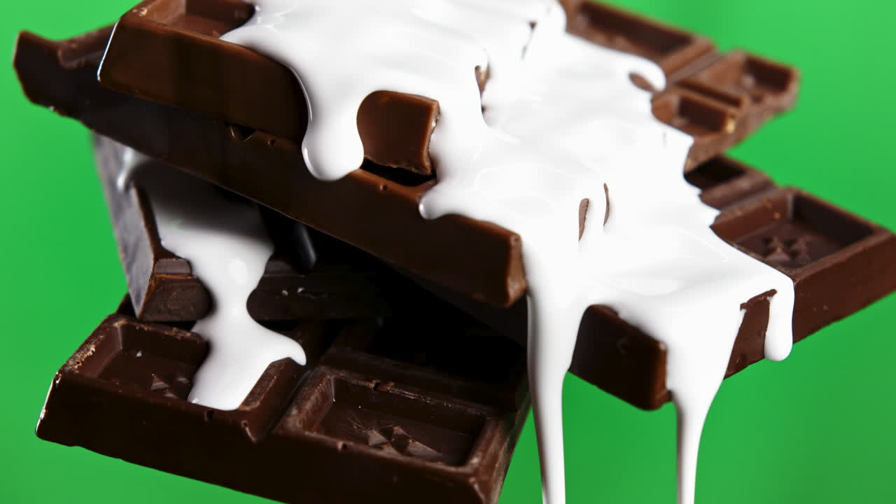 녹은 초콜릿과 색 물질