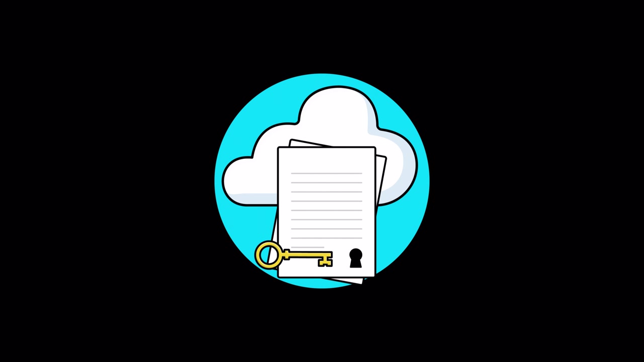 Cloud Data Security Concept with Key Unlocking Document