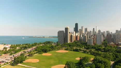 aerial view of chicago