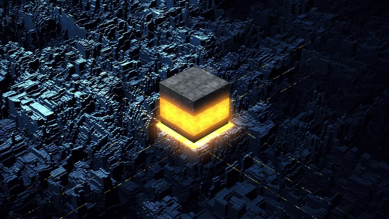 AI Circuit Board Processing Data Information. System Core Activation.