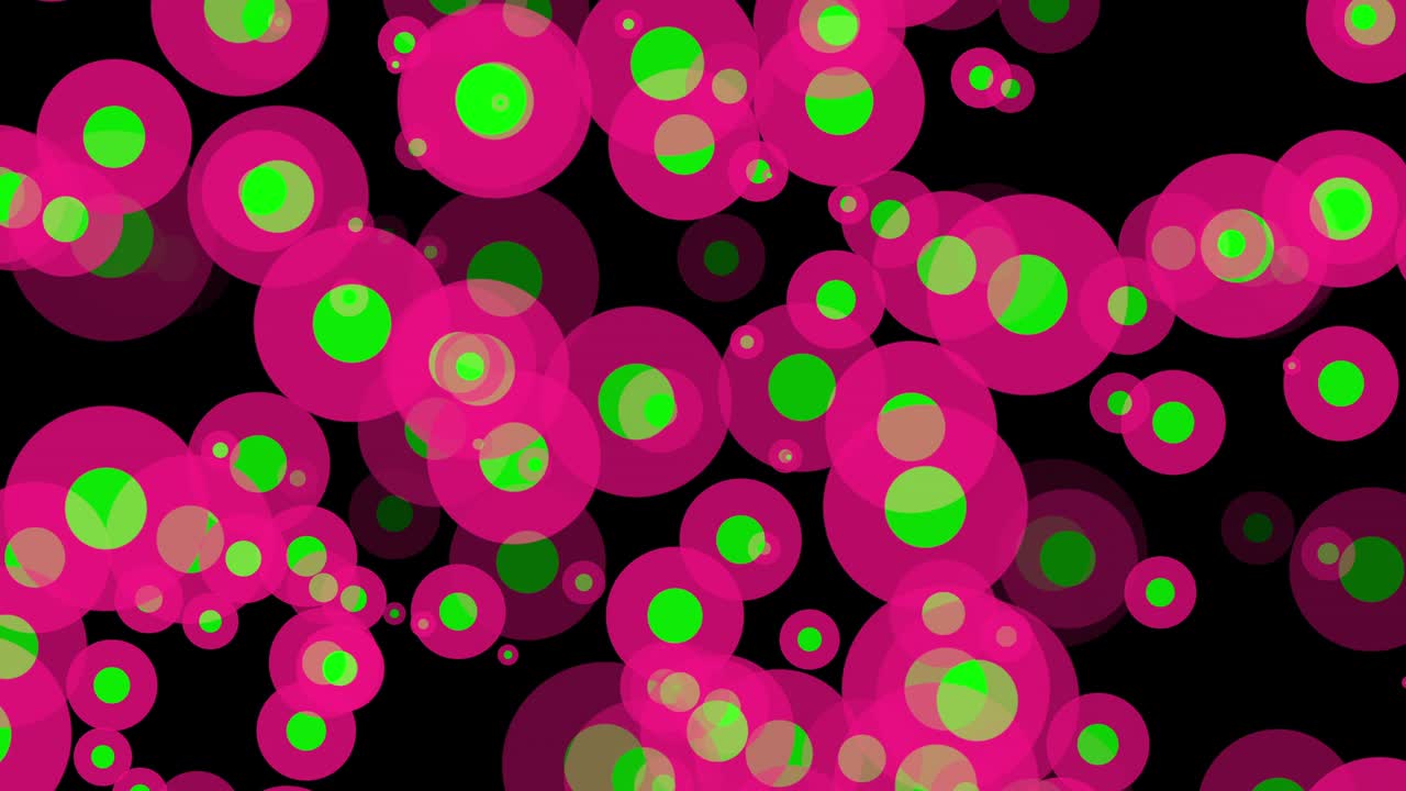 Black background with moving donut shaped circle