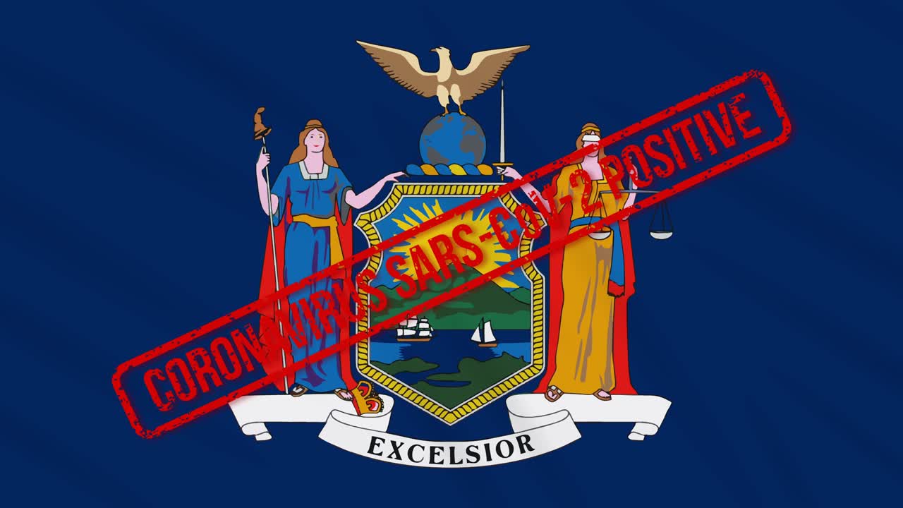 "뉴욕 주, ""covid-19에 대한 긍정적 인 반응으로 봉인 된 흔들리는 발"""