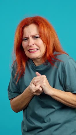 woman experiencing discomfort or pain