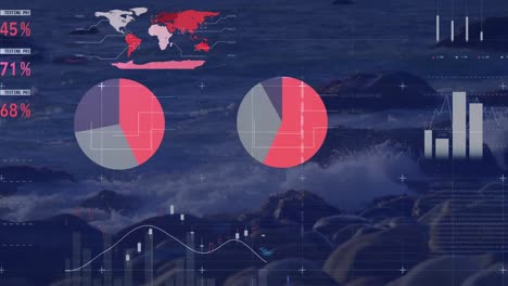 Animación-Del-Procesamiento-De-Datos-Sobre-El-Mar