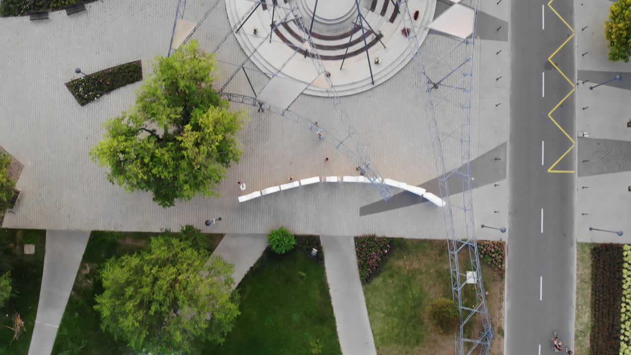 People enjoying a quiet summer afternoon in Hajdúnánás - by drone.