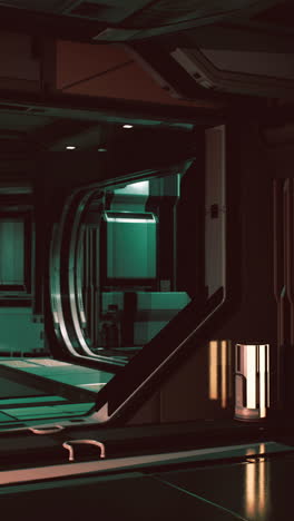 futuristic spaceship corridor