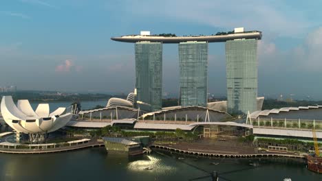 marina bay sands, singapore - aerial view