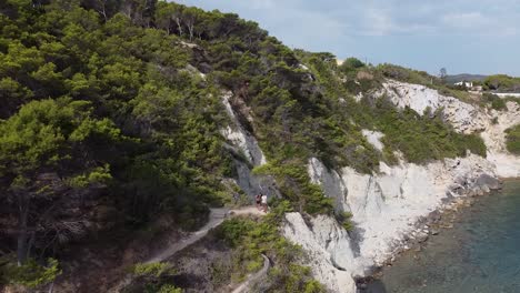 cliffs on the coast of javea, valencia, spain