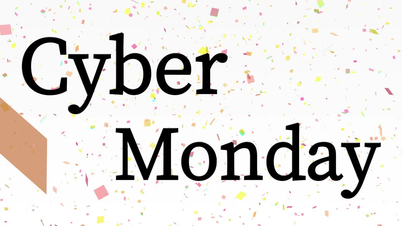 ciber lunes venta evento texto animación gráficos en movimiento