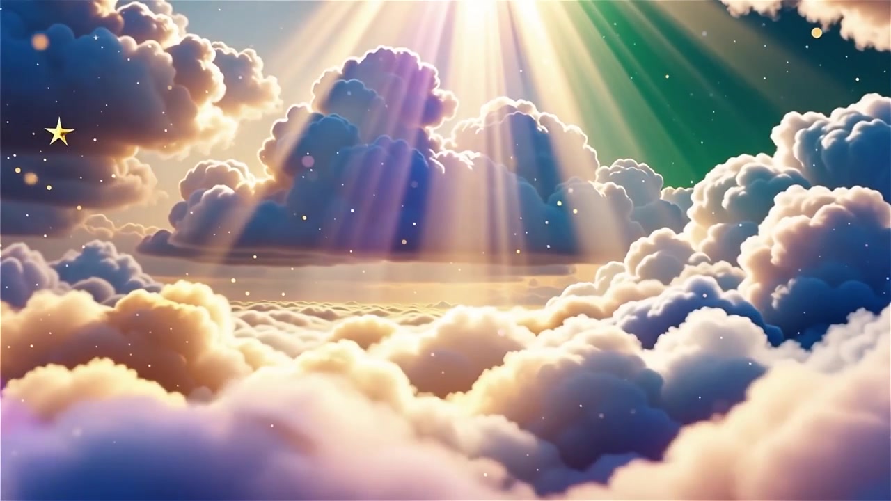 Christian Heavenly Light Worship Background
