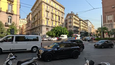 vehicles navigating a bustling intersection in sorrento