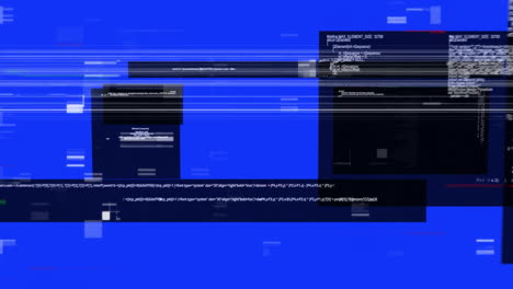 procesamiento de datos en fondo azul y negro