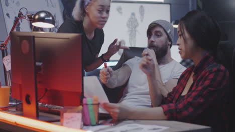 team of designers in a meeting