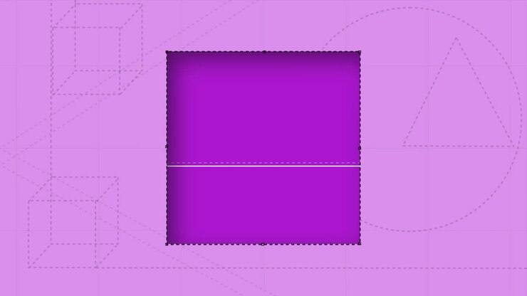 Digitally generated video of pen nib drawing square