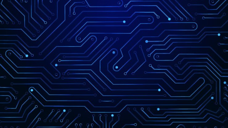 4K 3D: Circuito elettronico, segnali, scheda madre, animazione in loop, conduttori elettrici, PCB, neurale