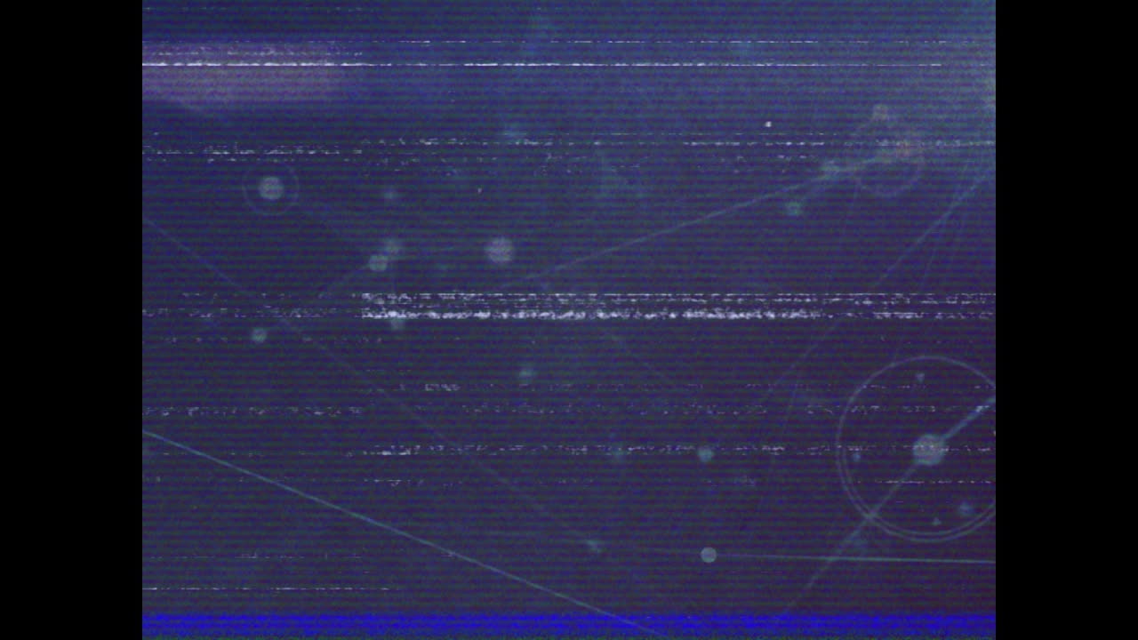 Animation of screen with glitch and connections on navy background
