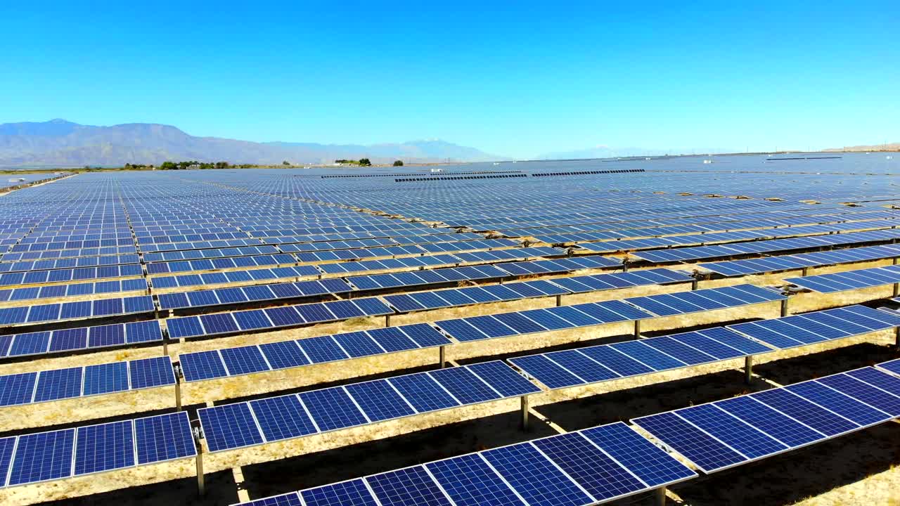 Aerial View of a Massive Solar Farm