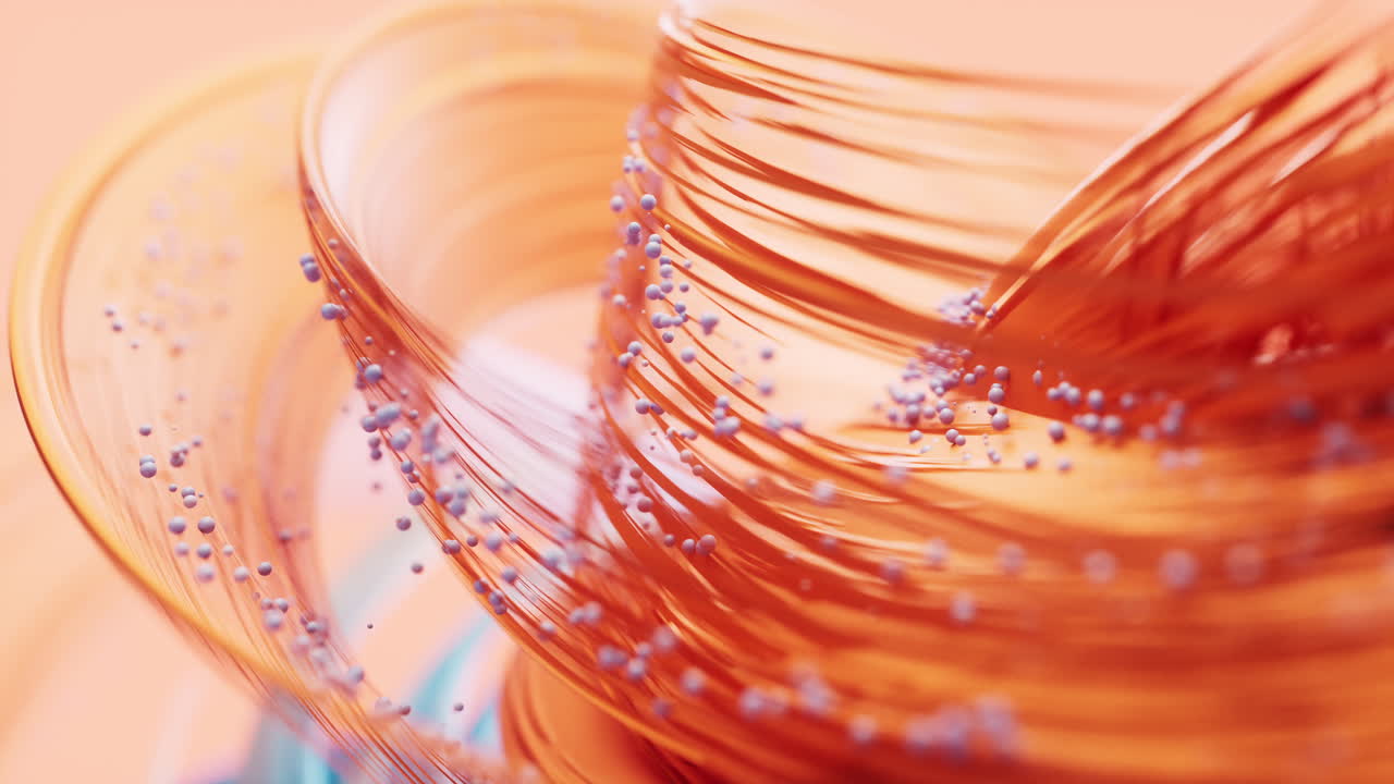 Sfondo di linee curve fluide, rendering 3D