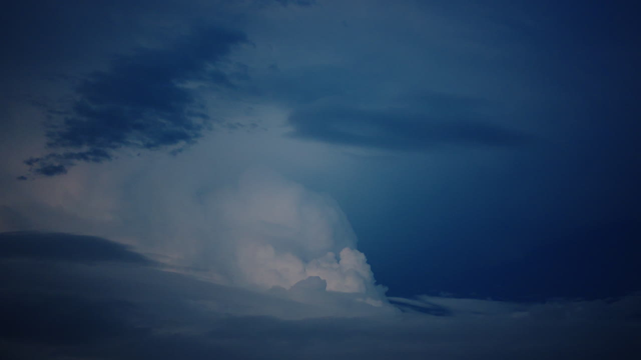 Dark sky with deep clouds showcasing a dramatic lightning storm