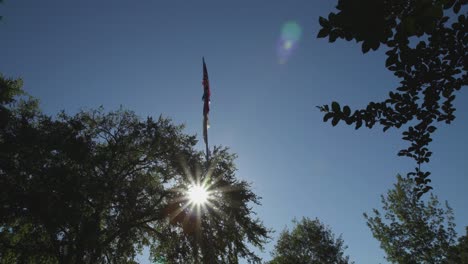 Hissen-Der-Amerikanischen-Flagge-Im-Camp