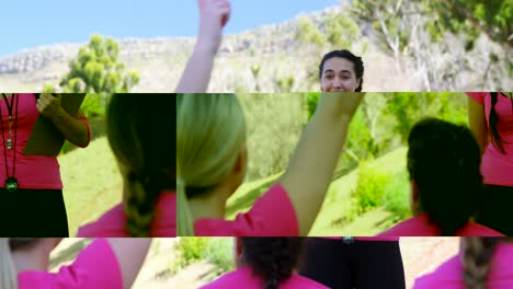 Female-trainer-instructing-women-during-obstacle-course