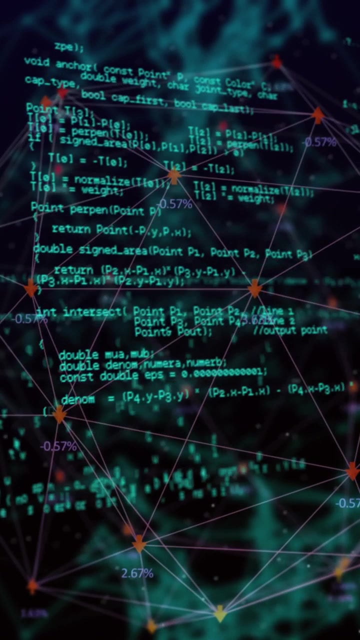 Animation of globe with network of connections and data processing