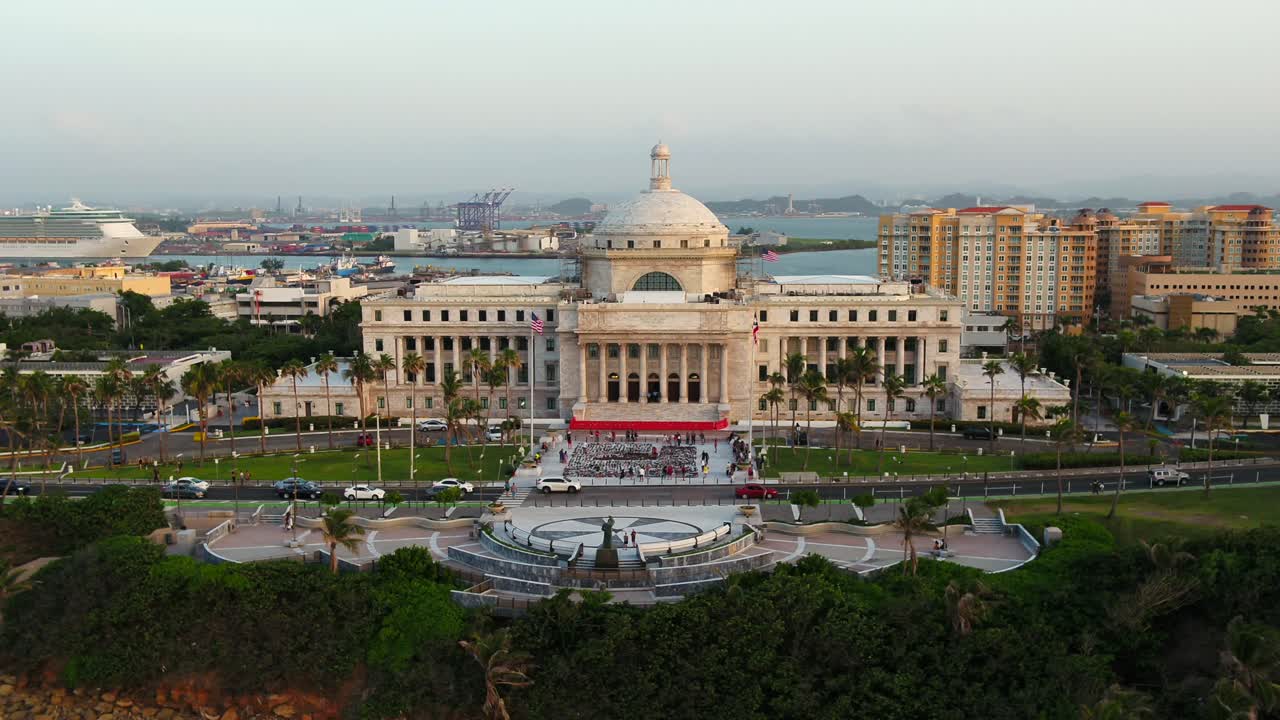 Droning a hazy day near the capital of Puerto Rico