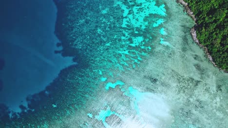 top down view of mai ngam beach at mu ko surin national park, surin island, thailand