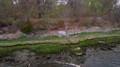 Drone-view-of-the-beautiful-green-banks-of-the-Providence-River