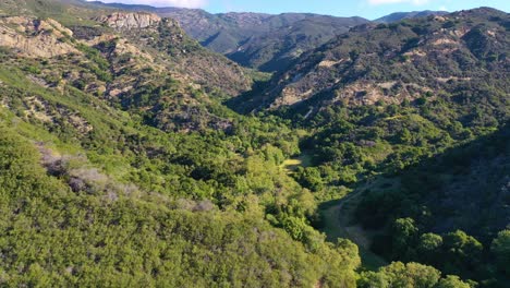 aerial over a remote canyon arroyo hondo in gaviota santa barbara county california 3