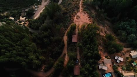 volando sobre el lago vichuquen al atardecer