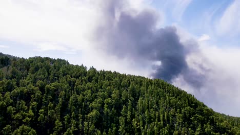drone aéreo volcán la palma