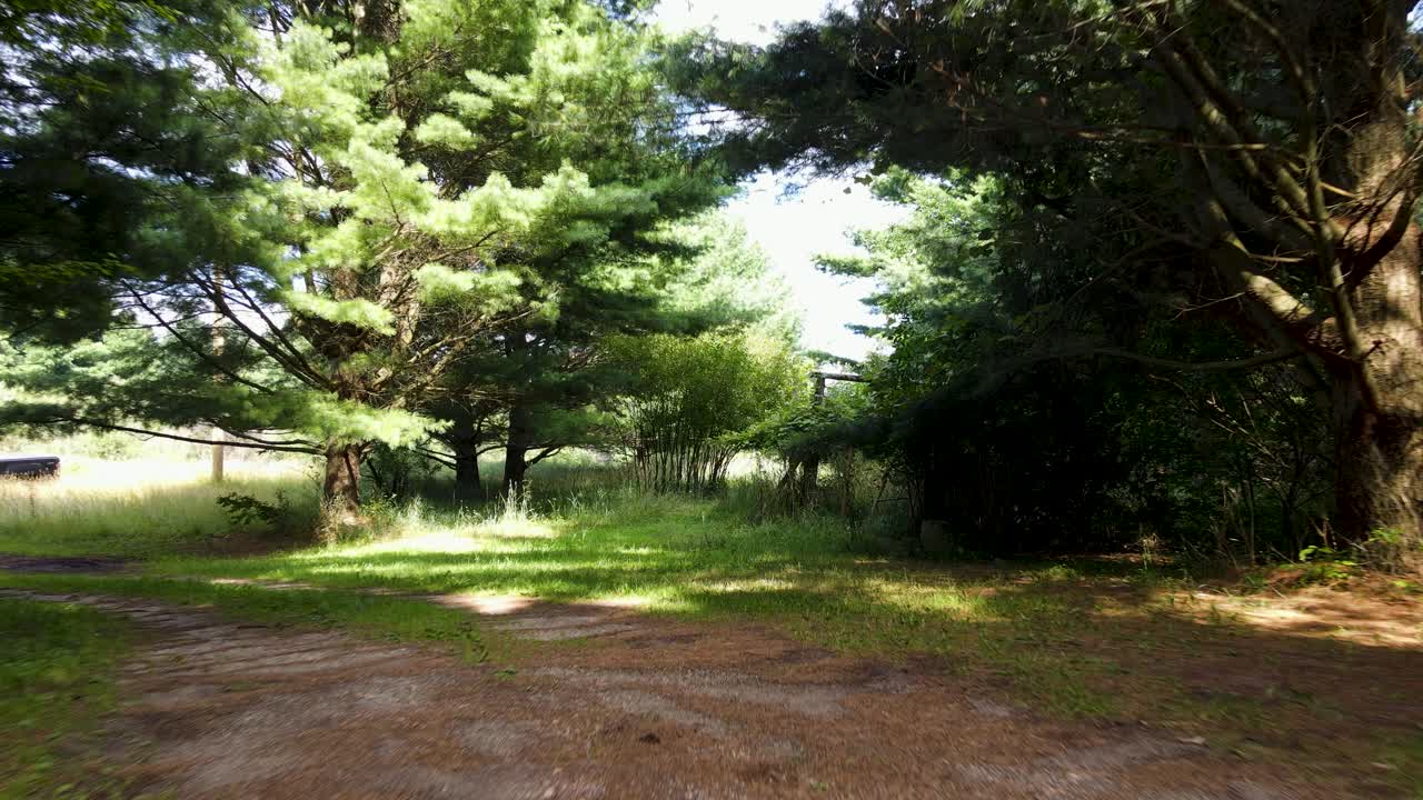 오래된 두 트랙 도로 추적