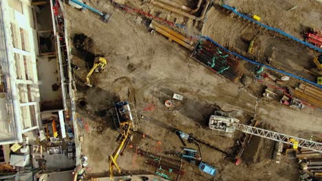 view above the construction site