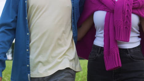 couple walking in the field