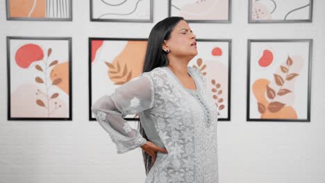 indian mother having back pain
