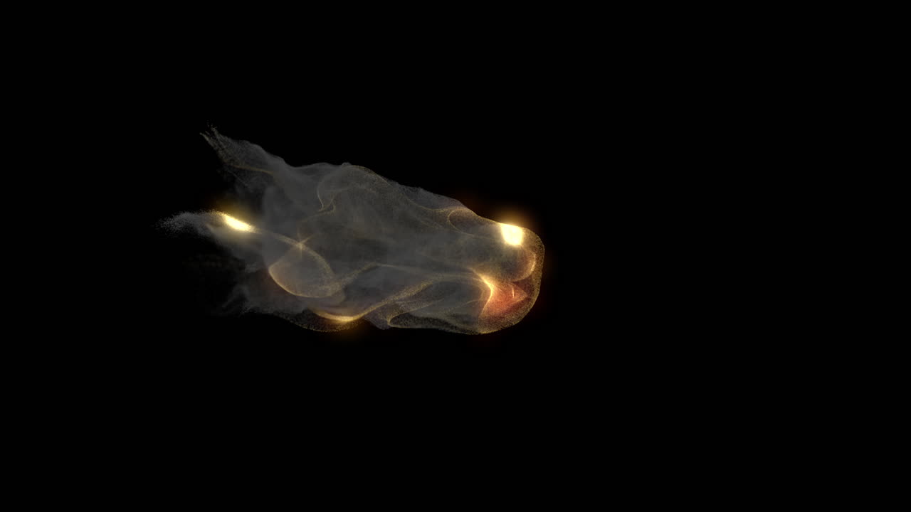 Abstract Smoke or Dust Particles