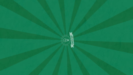 회전하는 녹색 배경과 전구와 함께 지구의 날의 애니메이션