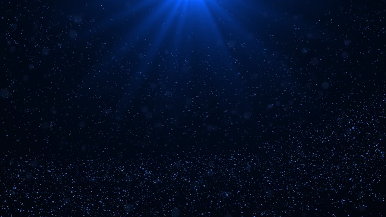 Abstract Blue Light Particles Background