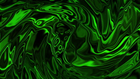 liquid green abstract background. shining movement of paint with glitter on metal surface. looped animation.