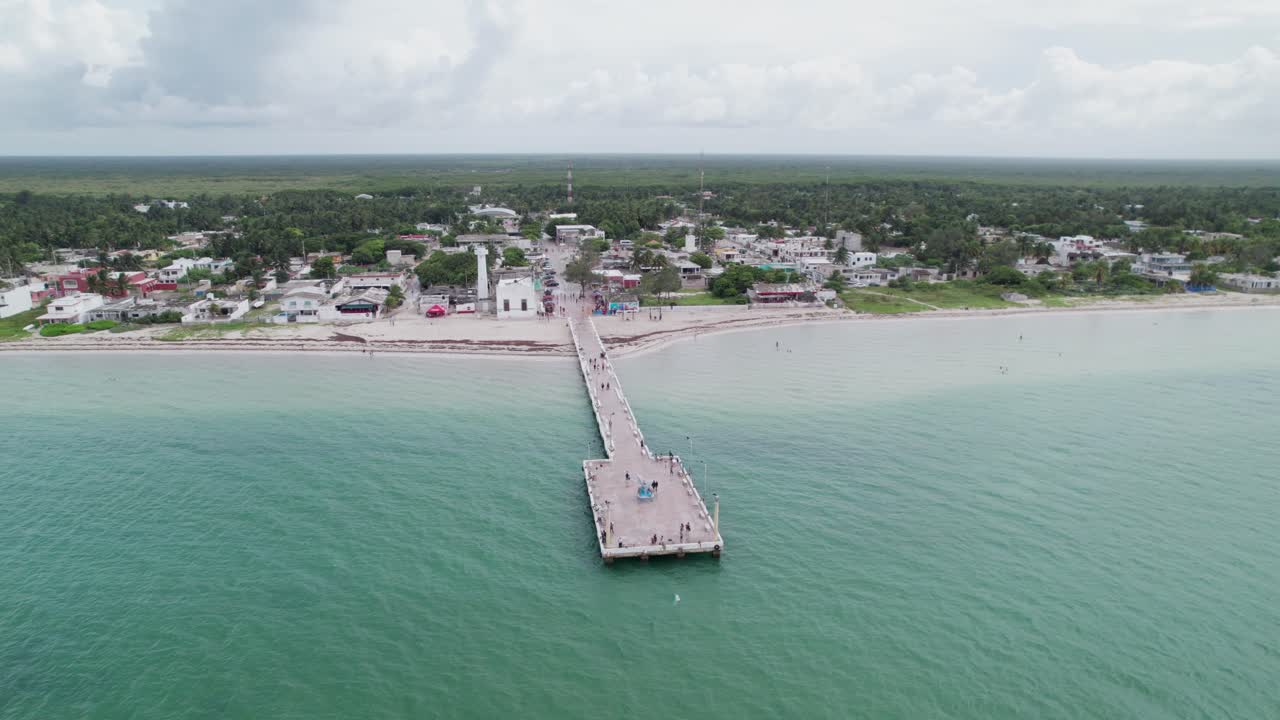 vista aerea del puerto de telchac