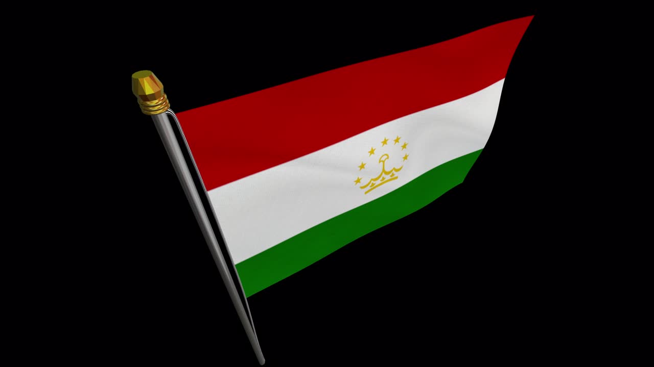 타지키스탄 발이 바람에 날아다니는 4k 슬로우 모션 비디오, 알파 채널